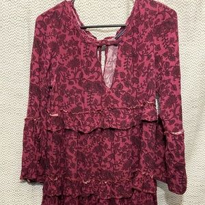 American Eagle Boho Ruffle Bell Tier Dress Sz S